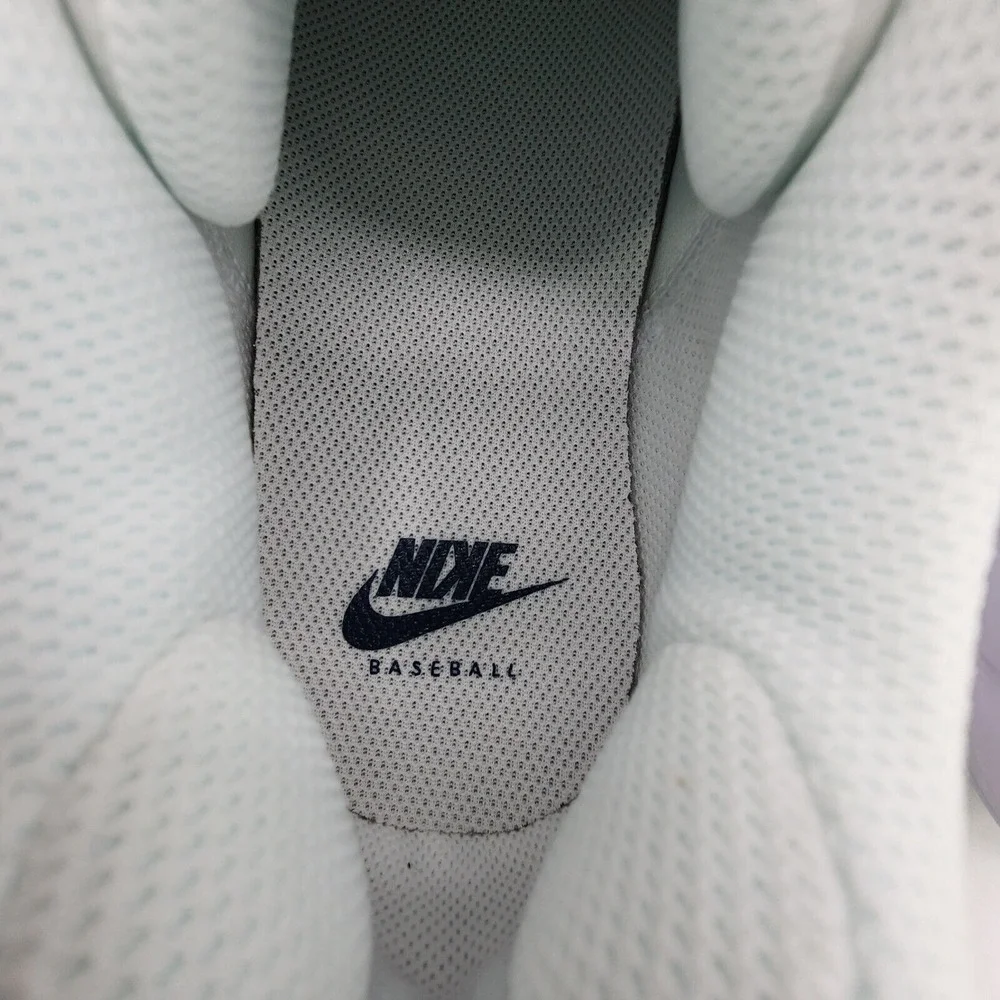 Nike Alpha Huarache Elite 4 Low‎ Baseball Cleats Mens 8 D2745-103 White Blue NEW